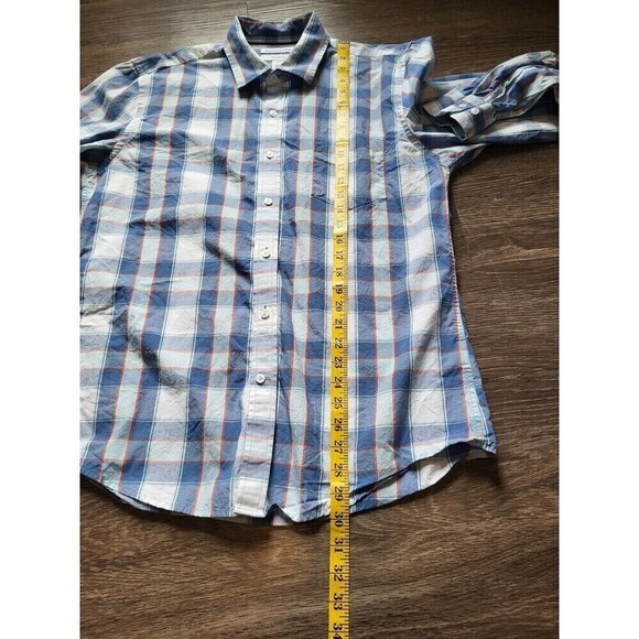 Amazon Essentials Slim Fit Long Sleeve Plaid Button Up Shirt Mens Size Large - Picture 5 of 6